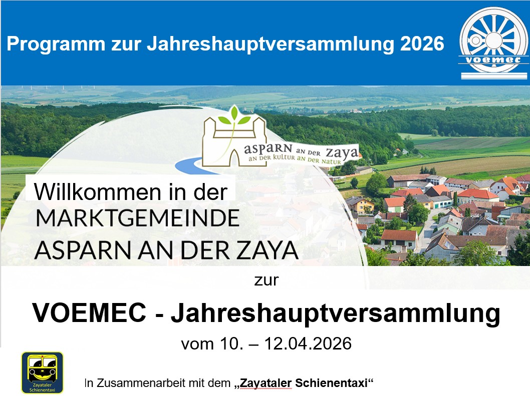 Mehr über den Artikel erfahren VOEMEC JHV 2026 in Asparn / Zaya
