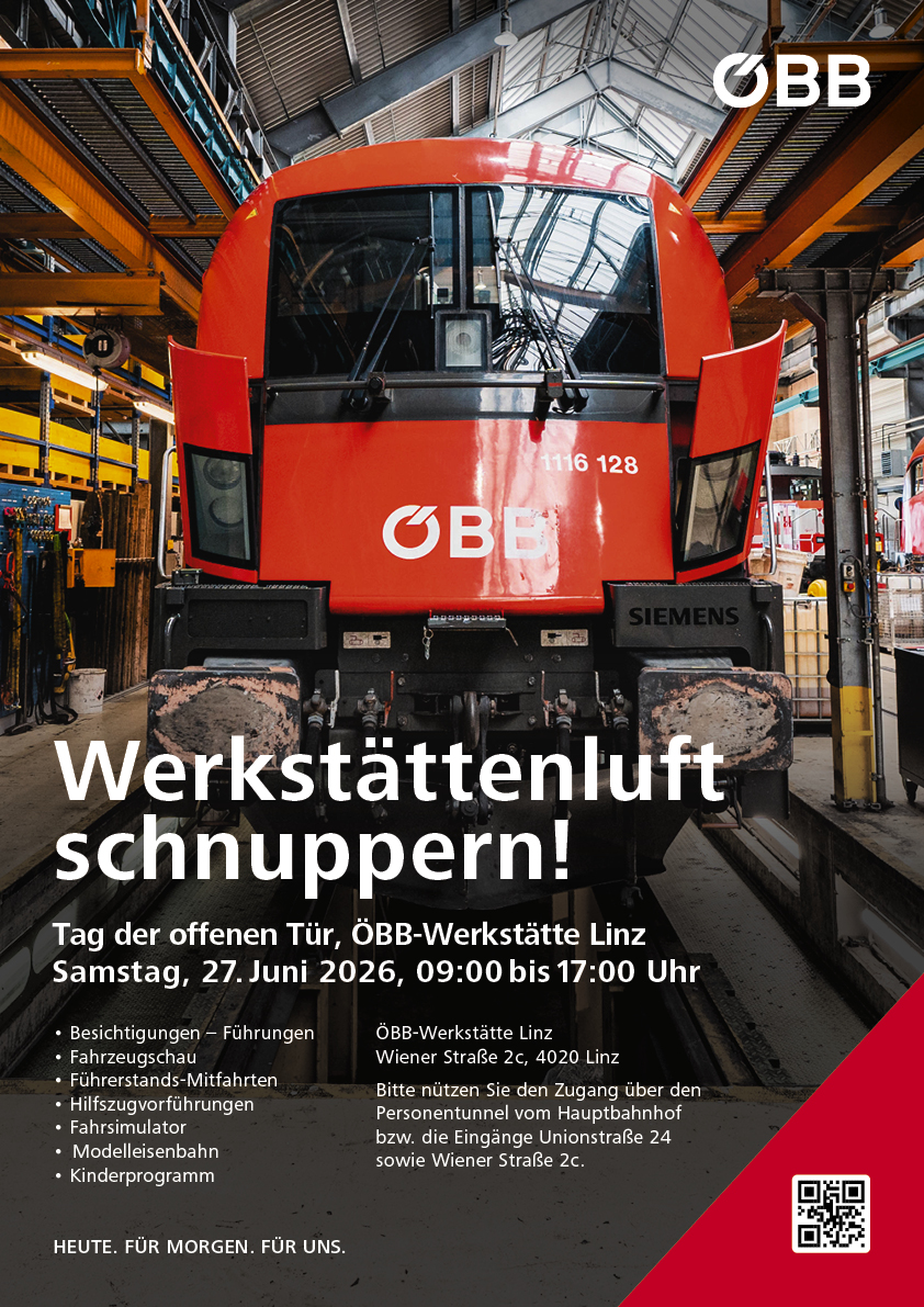 Mehr über den Artikel erfahren Tag der offenen Tür in den ÖBB TS Werk Jedlersdorf und Linz